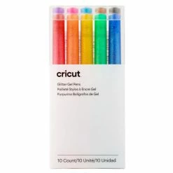 Cricut Glitter Gel Pens 0.8 Mm, Rainbow (10 Ct)