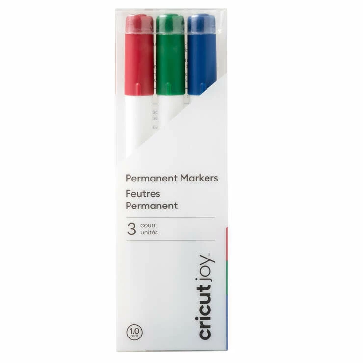 Cricut Joy™ Permanent Markers 1.0 Mm, Red/Green/Blue (3 Ct) 3 Cricut Joy™ Permanent Markers 1.0 Mm, Red/Green/Blue (3 Ct)