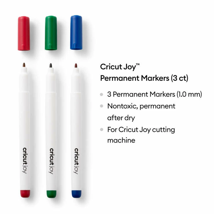 Cricut Joy™ Permanent Markers 1.0 Mm, Red/Green/Blue (3 Ct) 4 Cricut Joy™ Permanent Markers 1.0 Mm, Red/Green/Blue (3 Ct) - Image 2