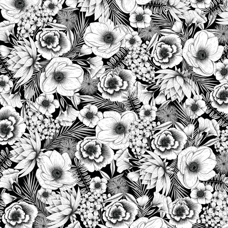 Cricut Infusible Ink™ Transfer Sheet Patterns, Black Botanicals 4 Cricut Infusible Ink™ Transfer Sheet Patterns, Black Botanicals - Image 2