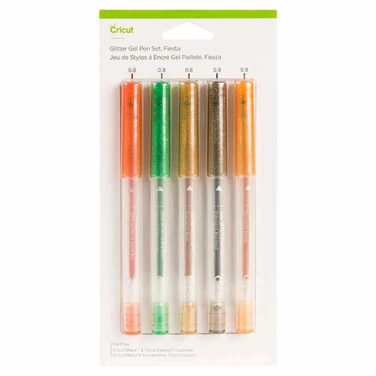 Cricut Glitter Gel Pen Set, Fiesta (5 Ct) 3 Cricut Glitter Gel Pen Set, Fiesta (5 Ct)